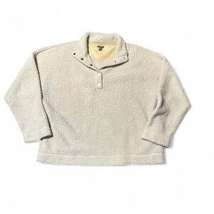 Aerie Off-White Fleece Pullover